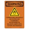 Signmission Safety Sign, OSHA WARNING, 5" Height, Combustible Materials, Portrait OS-WS-D-35-V-13037 - alternate 1